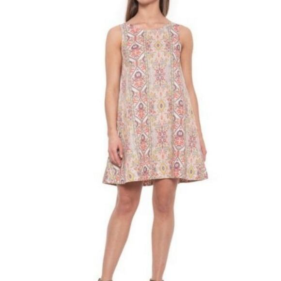 Rachel Zoe 100% Linen Colorful Mini Dress - Picture 1 of 4